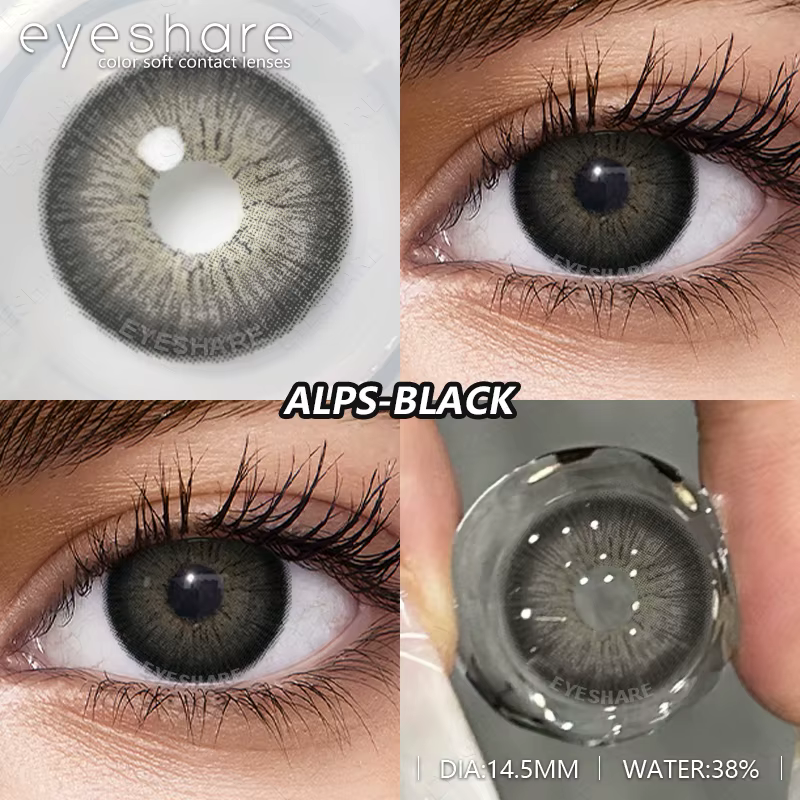 EYESHARE Contacts gris pour les yeux lentilles de contact colorées mode lentille bleue marron