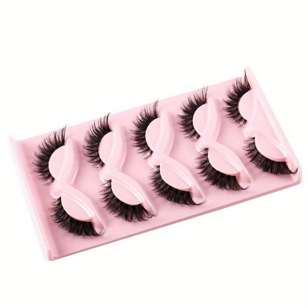 5 paires de faux cils œil de chat dramatiques – Naturels