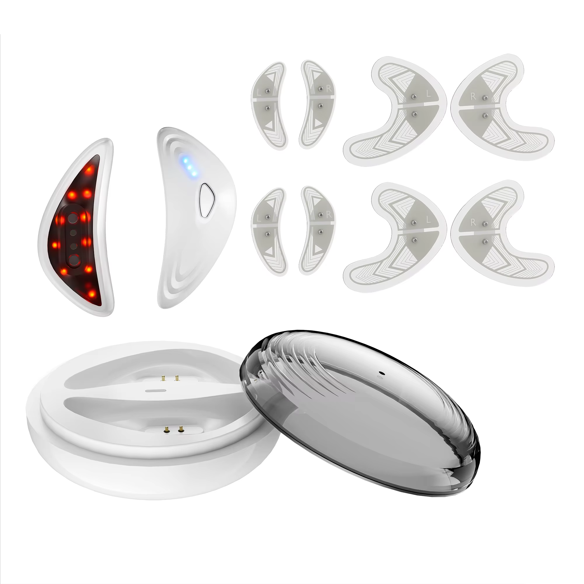Appareil de massage des yeux EMS Redlight avec patchs pour les yeux