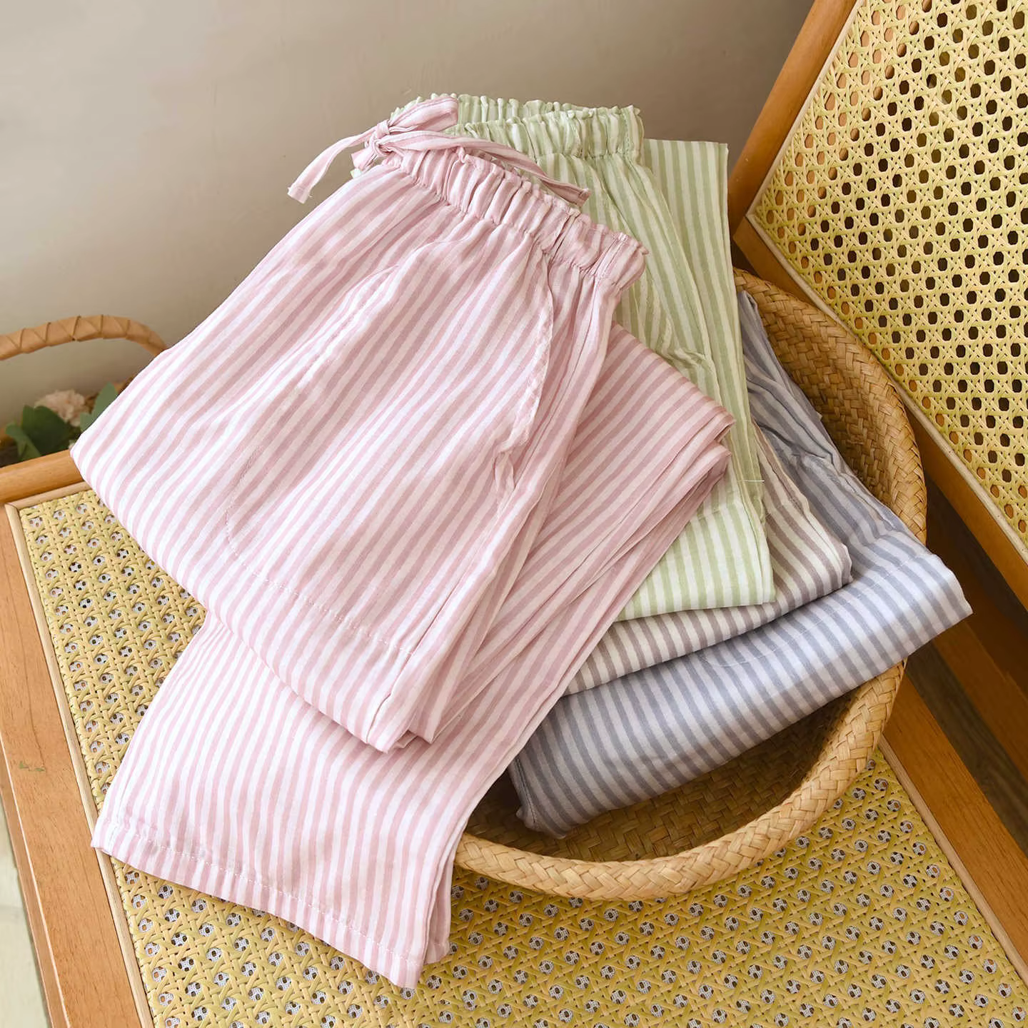 Pantalon de pyjama d'été 2026 coton pour femmes, bas de sommeil doux et respirant, confortable au quotidien, vêtements de maison décontractés, nouvelle collection 100%