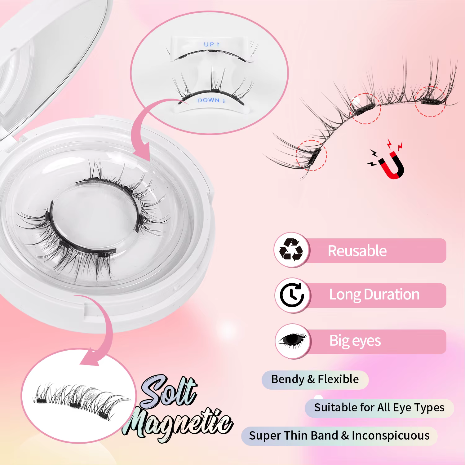 1 paire de faux cils magnétiques