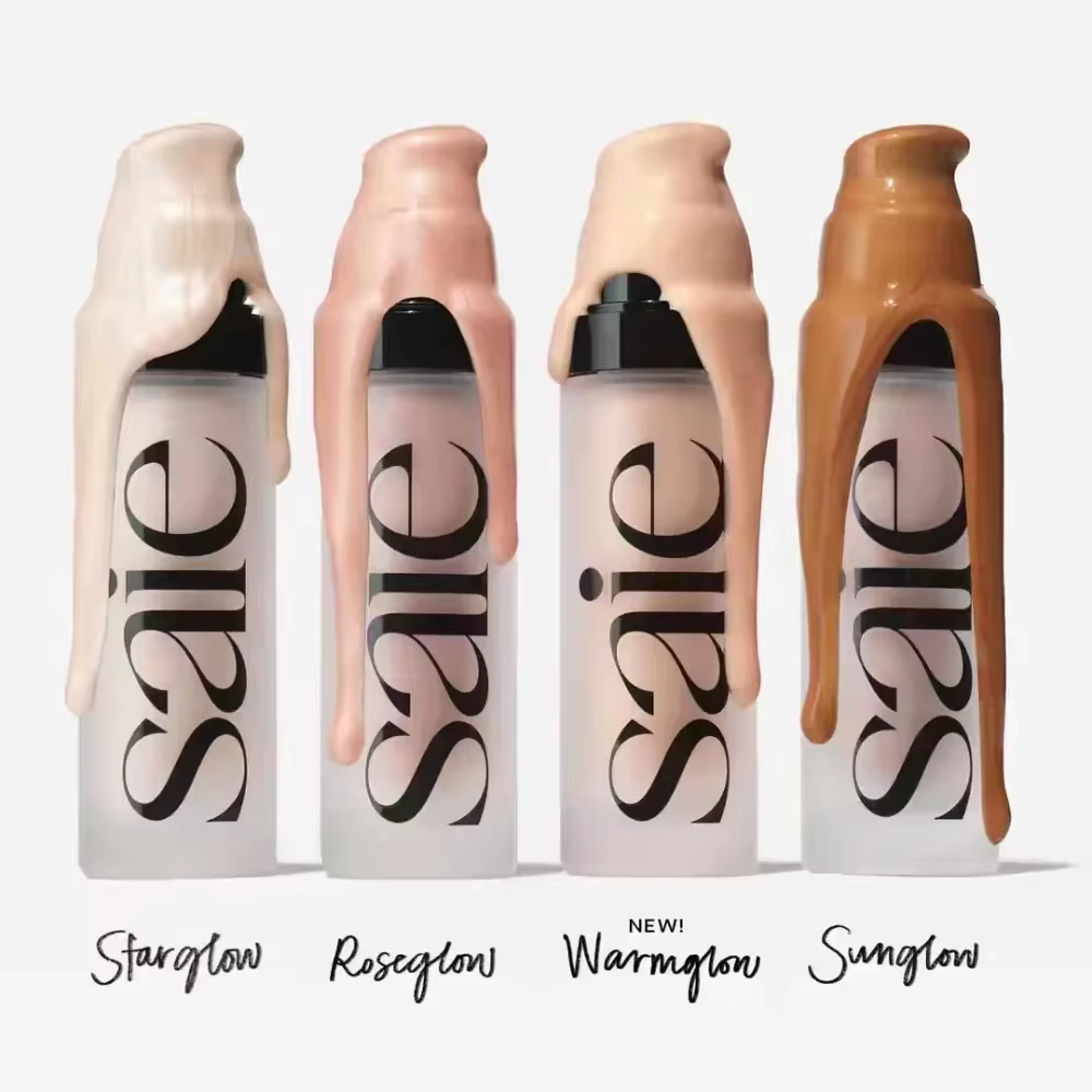 Saie Glowy Gel Hydratant Illuminateur Liquide Effet Rosée pour le Visage et le Corps