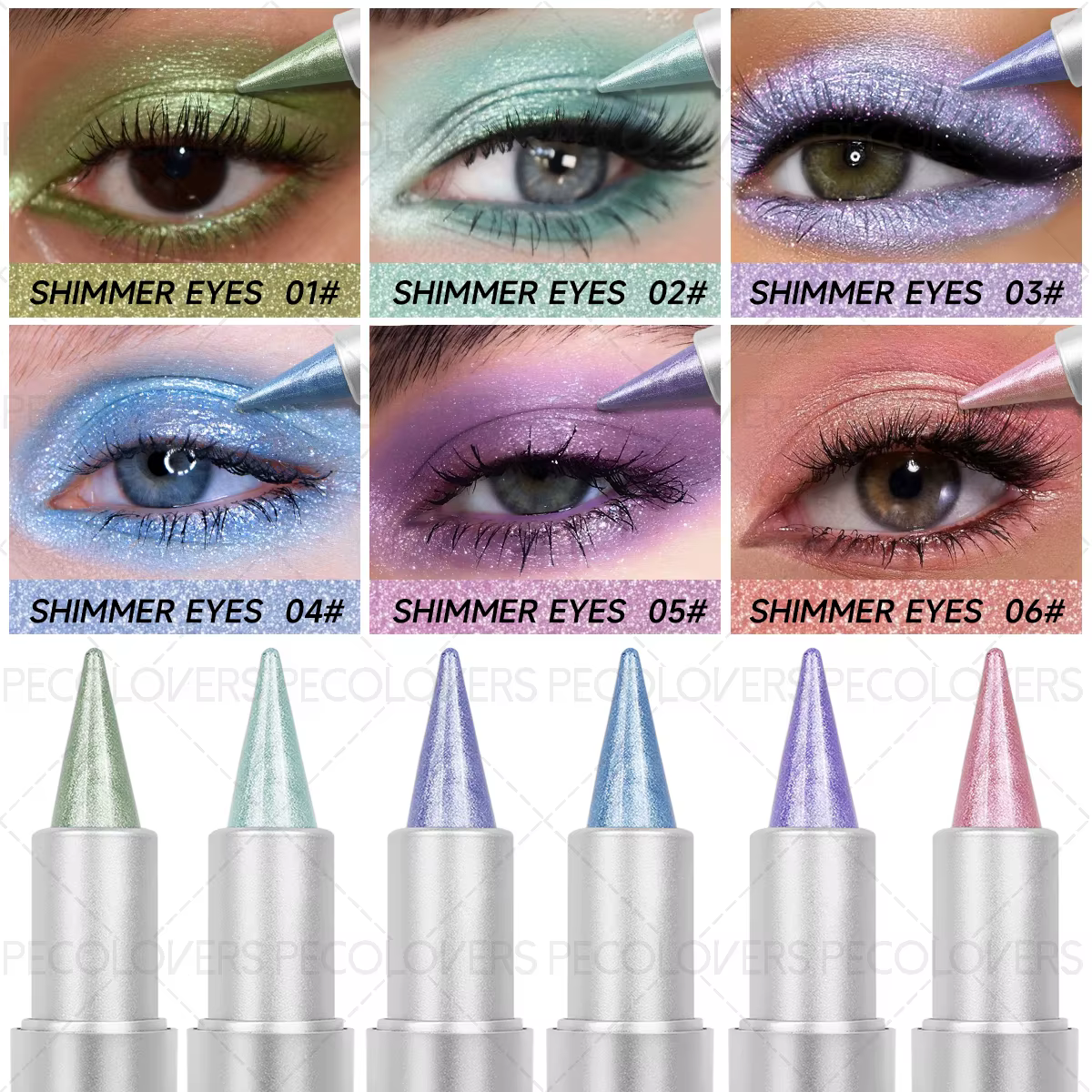 Stylo fard à paupières monochromatique brillant et bâton