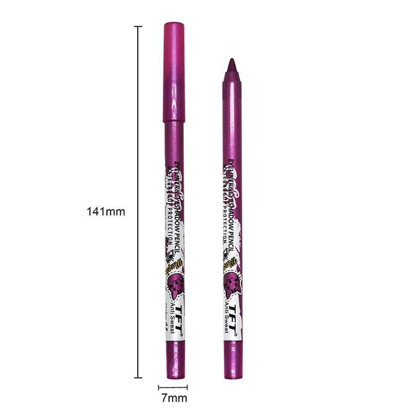 Crayon Eyeliner Bleu Imperméable Longue Durée 12 Couleurs Anti-Bavures Stylo Fard à Paupières Lisse Fini Nacré Mat Maquillage Yeux Cosmétiques