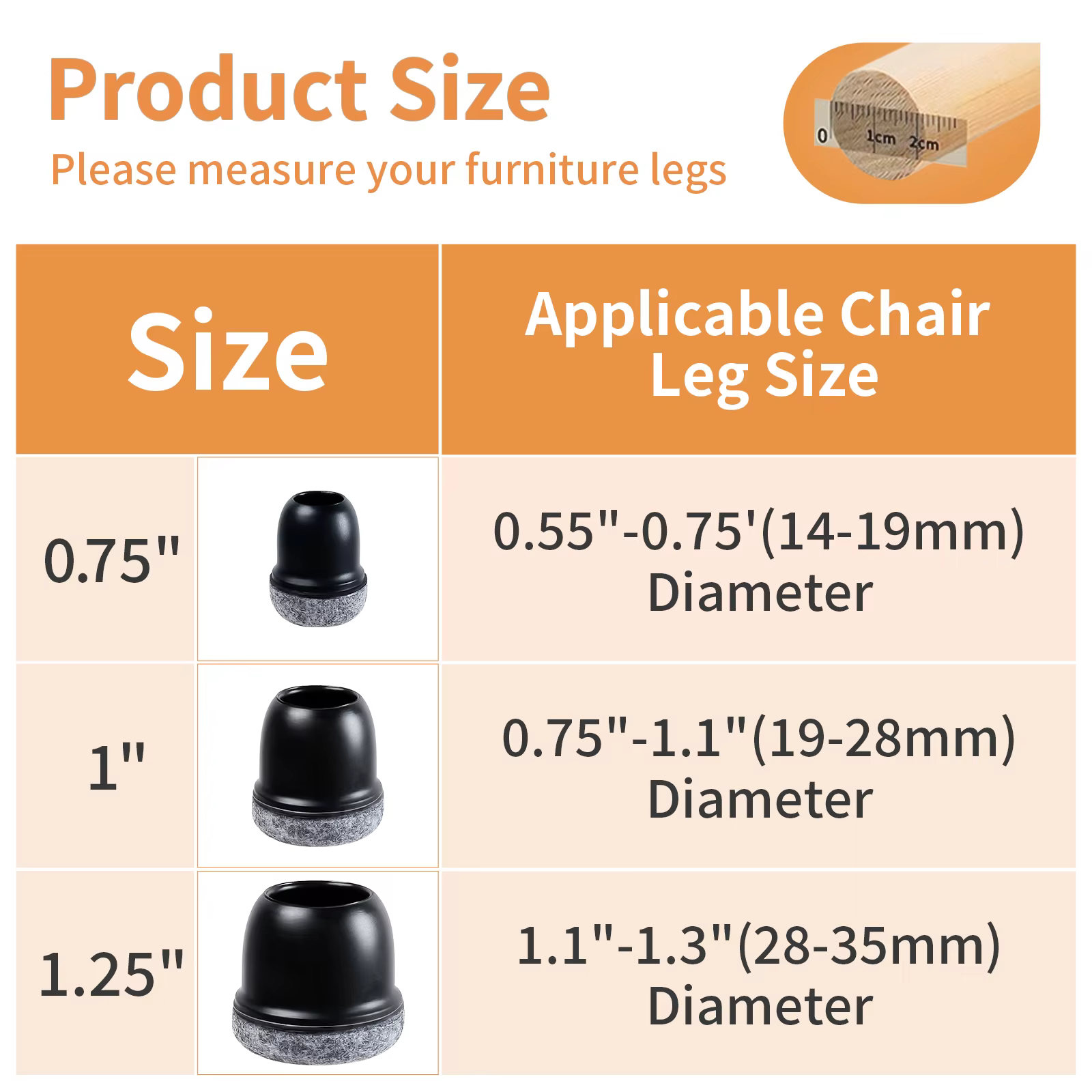 Protecteurs de jambes de chaise en Silicone antidérapant 360, 16 pièces ° Couvre-pieds de meubles épais enveloppé par fond de coussin en feutre pour planchers de bois franc