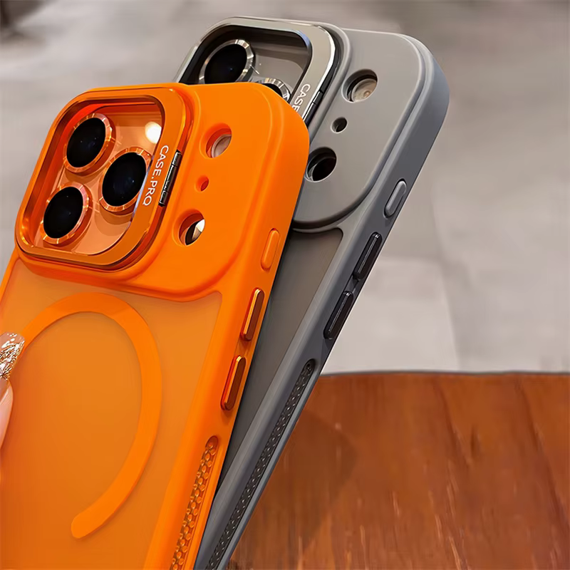 Étui couleur officiel pour iphone 17 pro max, Air 16 15 14 13 12 11 Pro Max pour Magsafe, support de Charge sans fil, couvercle d'objectif