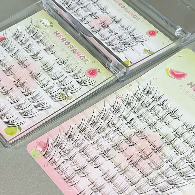Faux-cils sans colle, 24/48/80 grappes