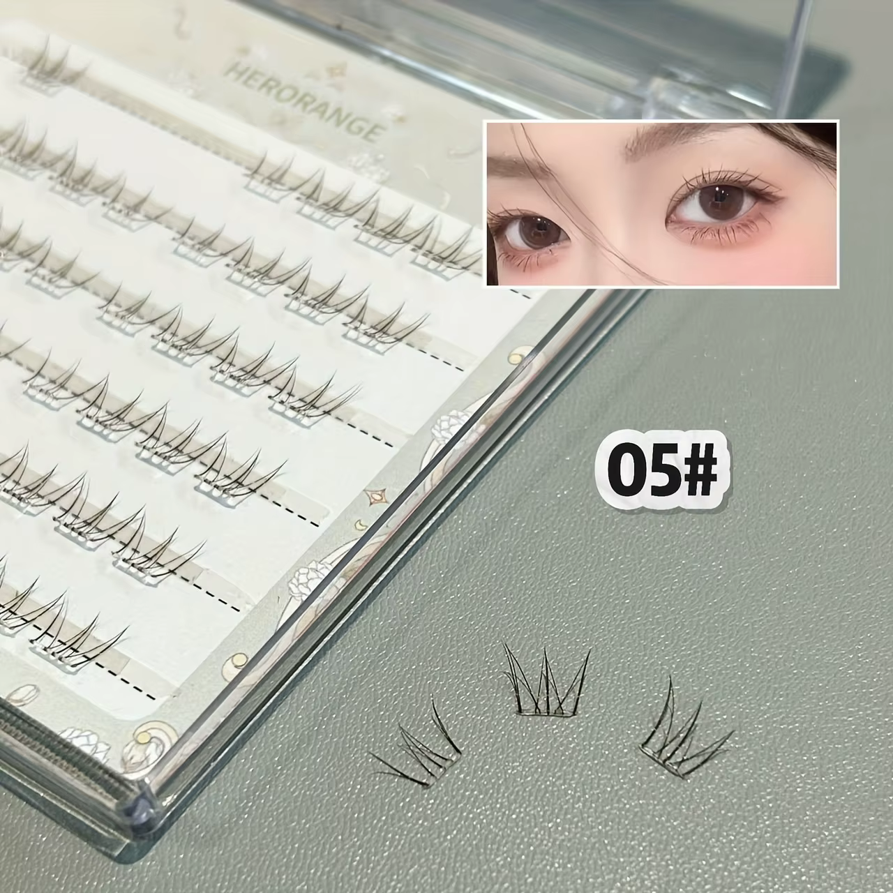 48 bouquets de cils inférieurs segmentés sans colle