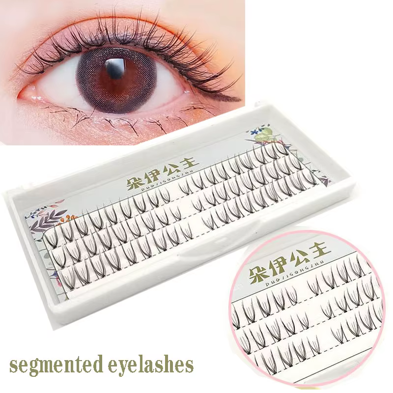 Type segmenté petit diable Cos faux cils Simulation croisée naturelle greffage