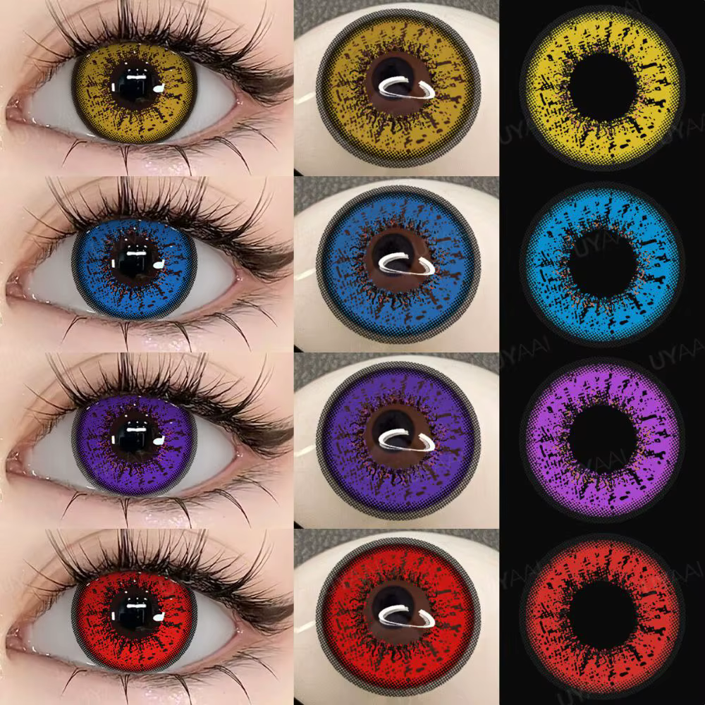 UYAAI Cosplay lentilles de contact de couleur cosmétiques élèves colorés maquillage