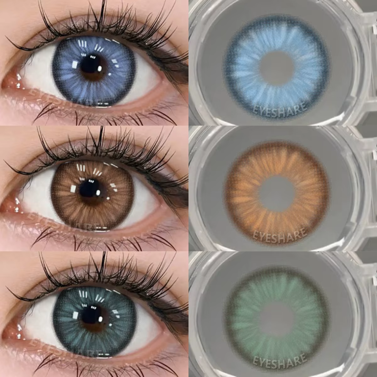 EYESHARE 1 paire série FLORENCE lentilles de contact colorées à la mode pour les yeux doux annuel Contacts bruns