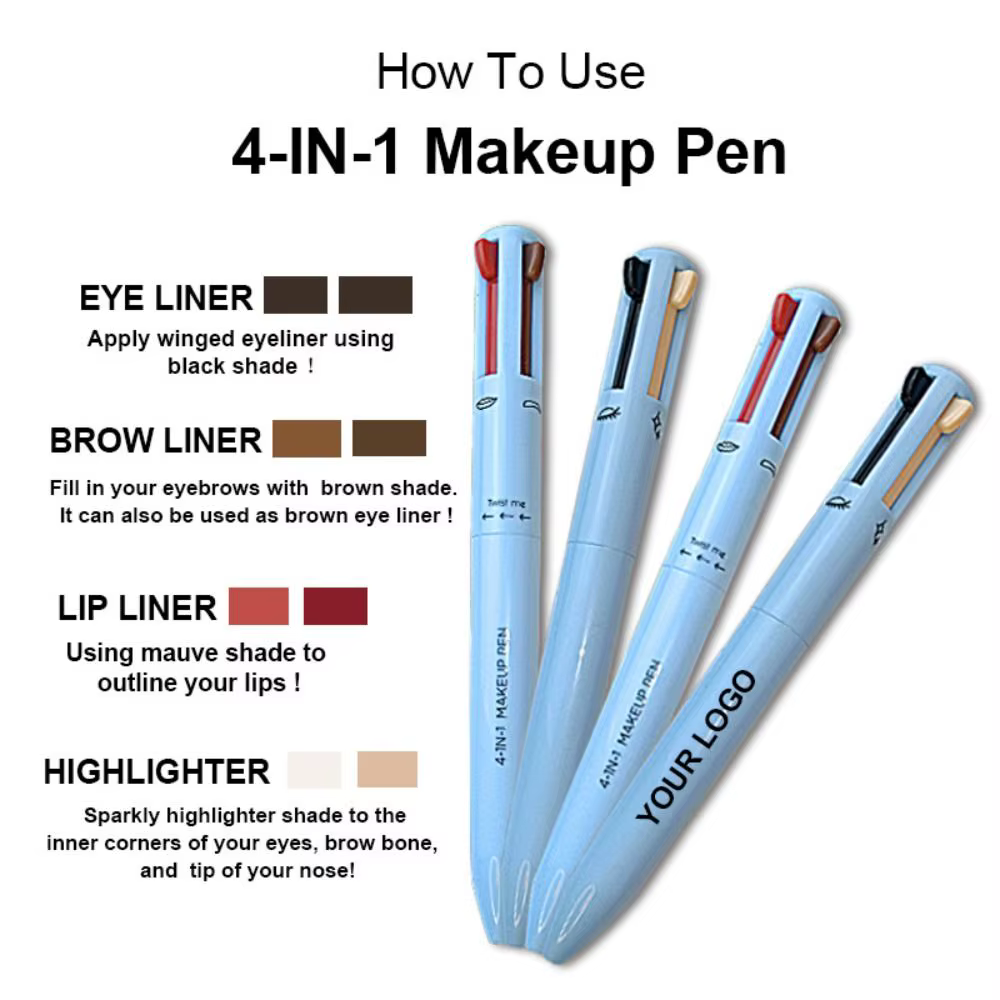Eyeliner multi-effets 4 en 1, crayon contour des yeux, longue durée, imperméable, cosmétiques, crayon de maquillage, stylo Jules Liner