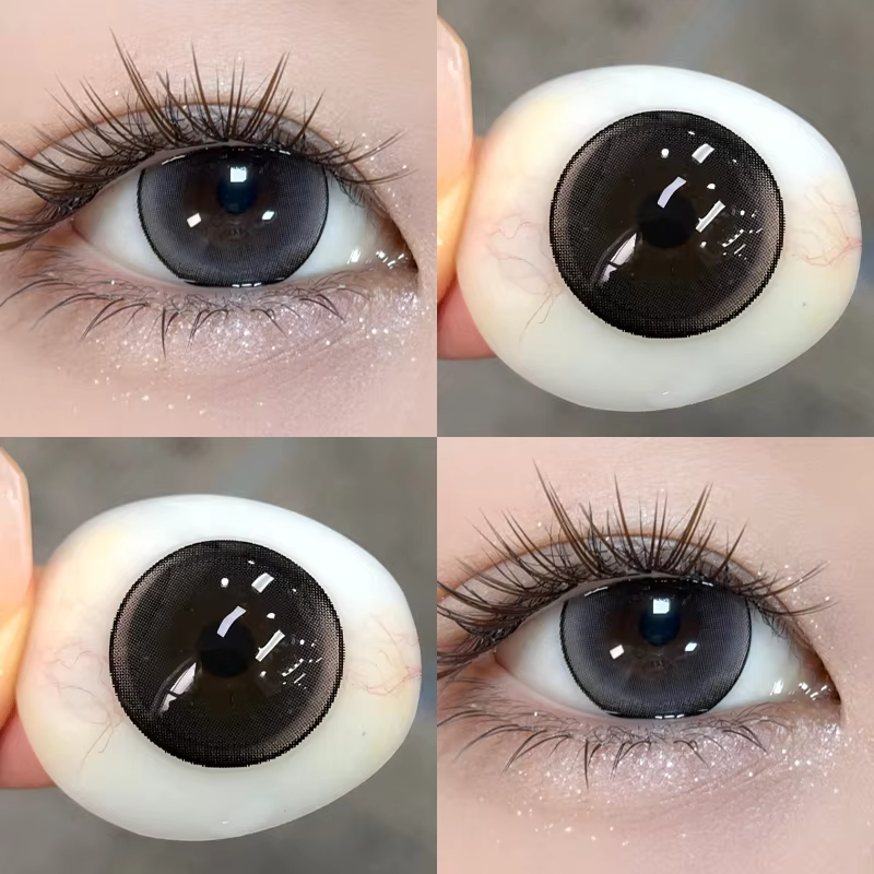 DUOXIU 1 Paire de Lentilles de Contact Colorées Marron Naturelles Coréennes avec Correction