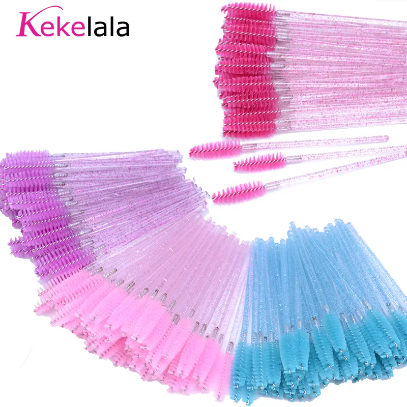 Baguettes de mascara pour cils à micro paillettes