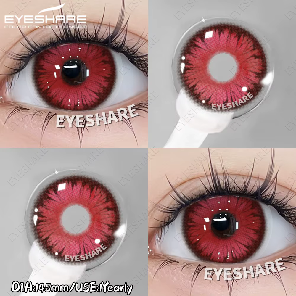 EYESHARE Anime lentilles de Contact colorées Cosplay yeux bleus