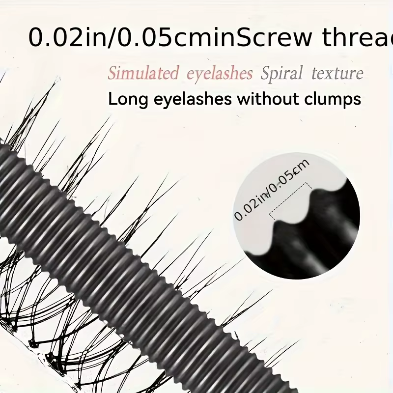 Mascara à tête de brosse en spirale imperméable
