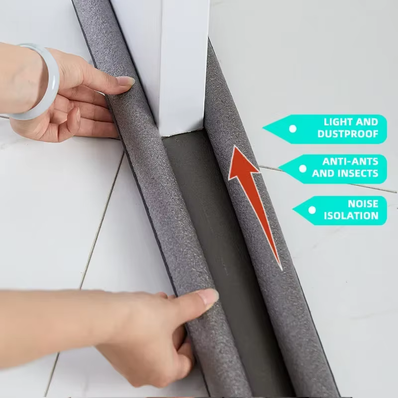 Bande d'étanchéité pour bas de porte, bouchon Flexible de réduction du bruit du vent, bloqueur sous la porte, Anti-Collision, Anti-poussière, bandes insonorisées