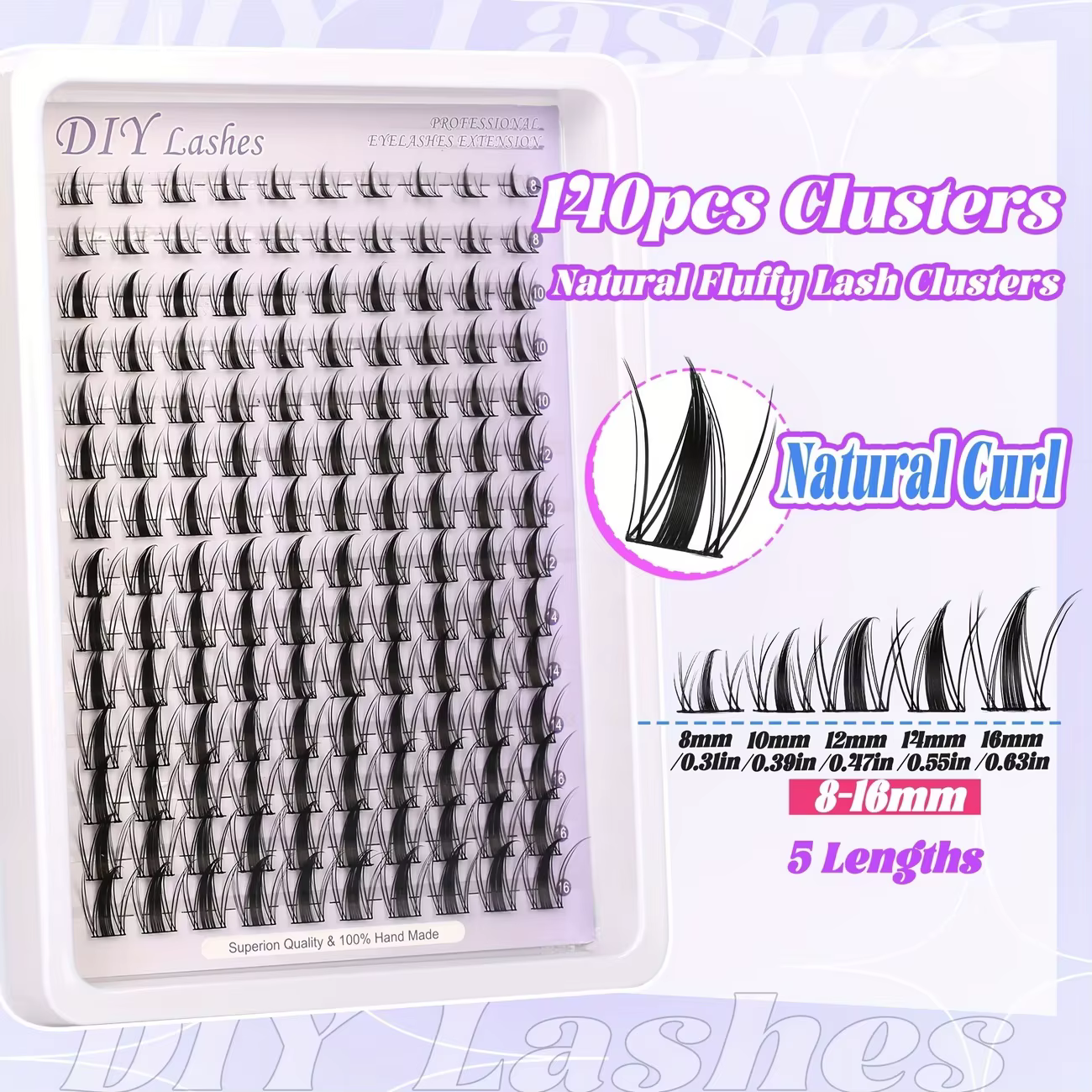 140 bouquets d'extensions de cils super volumineuses à faire soi-même