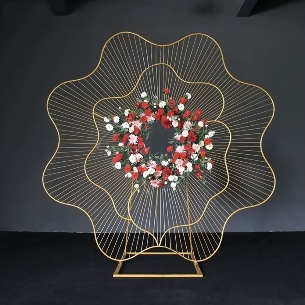 Arrière-plan en Arc Exquis pour Décoration de Mariage, Fleurs d'Extérieur en Fer localité