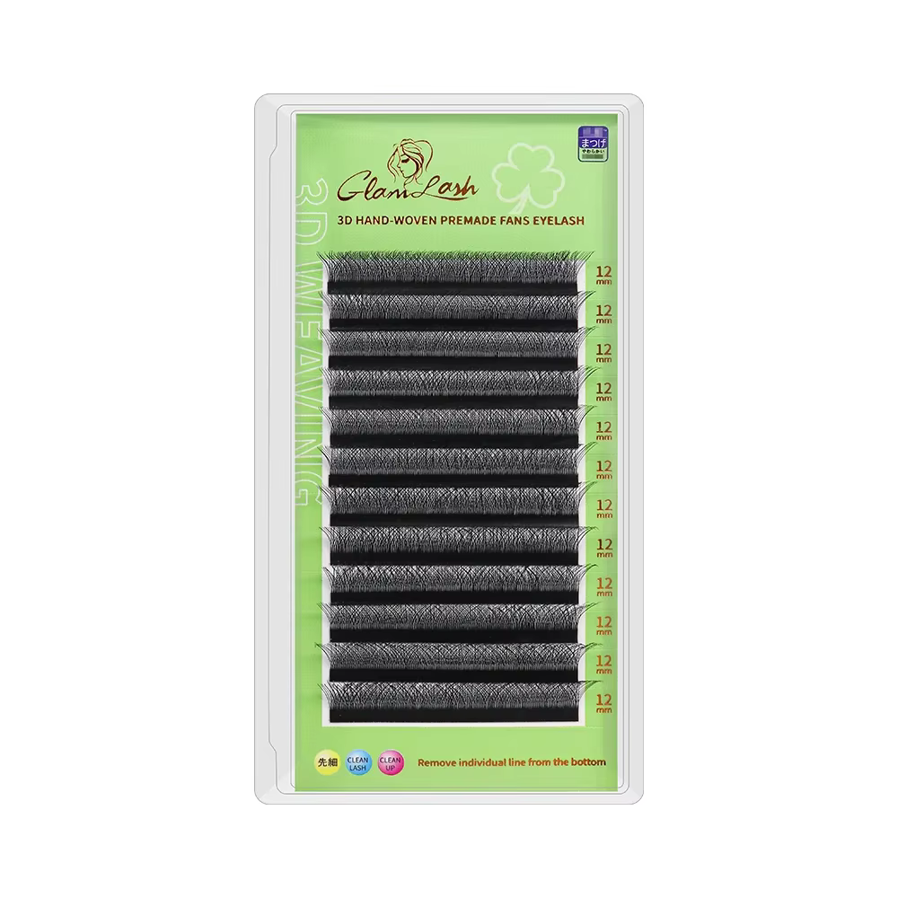 GLAMLASH L/LU/M W forme Extension de cils 3D préfabriqué Volume ventilateur