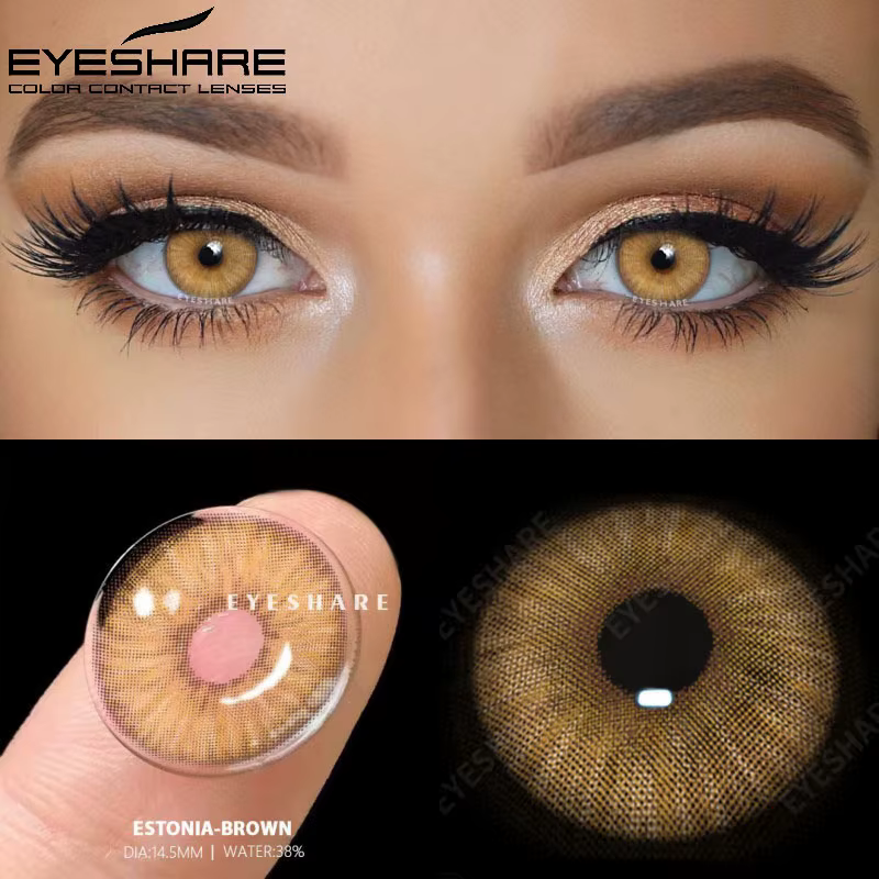 EYESHARE 1 paire de lentilles de Contact de couleur pour les yeux lentilles pour les yeux naturelles lentilles pour les yeux bleus lentilles marron élèves gris Contacts verts annuels