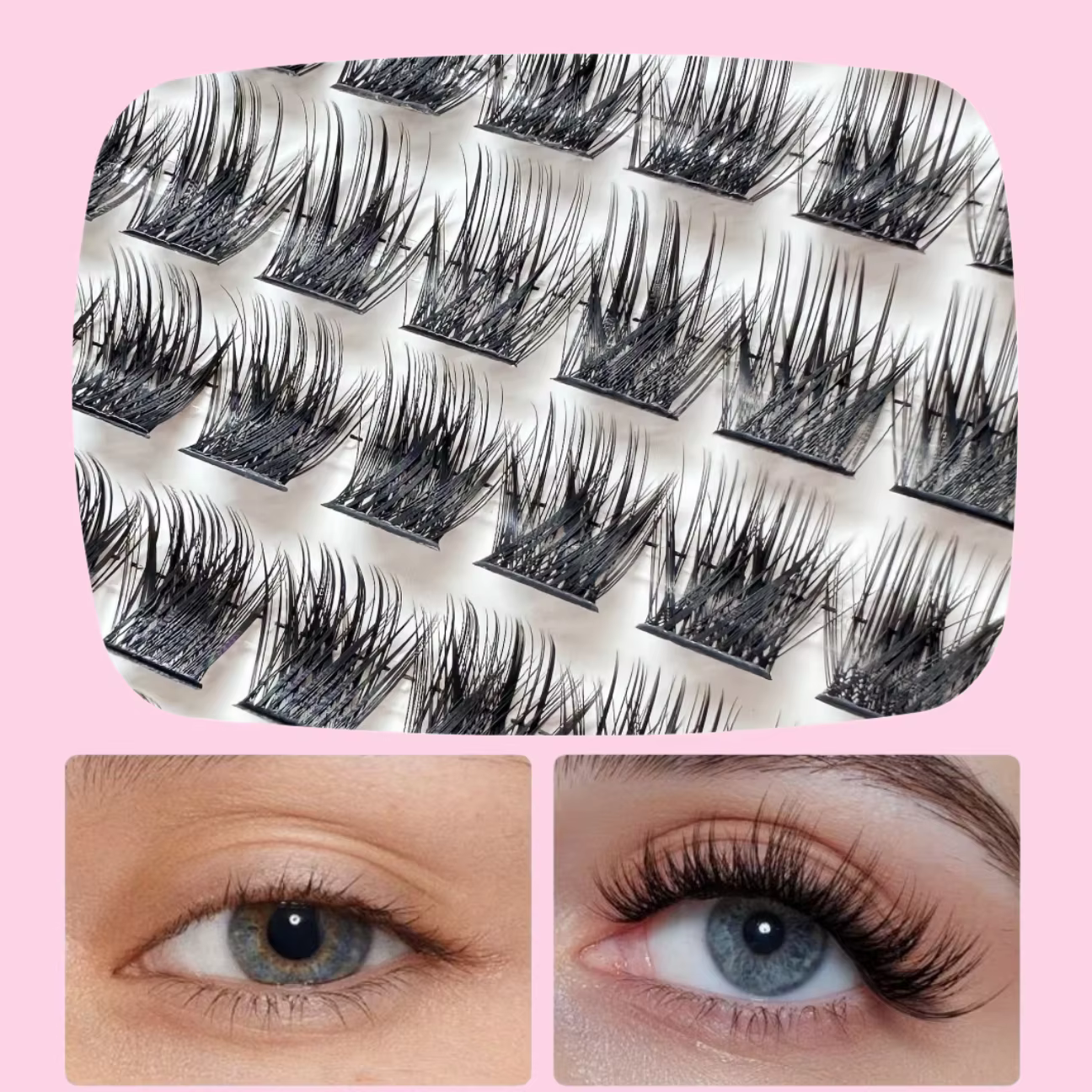 Ensemble de faux cils DIY 384 pièces | Installation facile