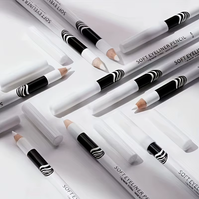 Stylo Eyeliner intérieur blanc avec tige en bois
