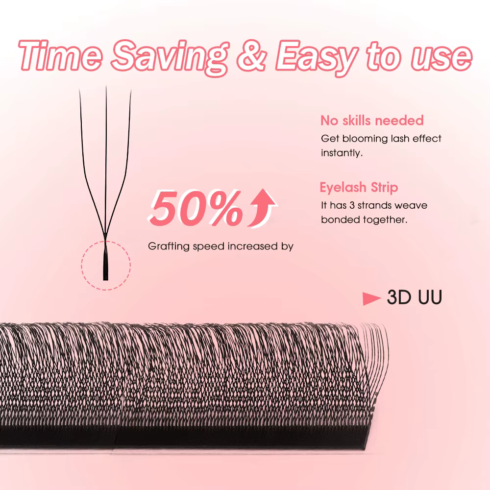 Merrdear 3D/4D/5D/6D U cils 8-15mm longueur mixte U conception sans dispersion racines Extensions De Pestanas pour le maquillage De beauté