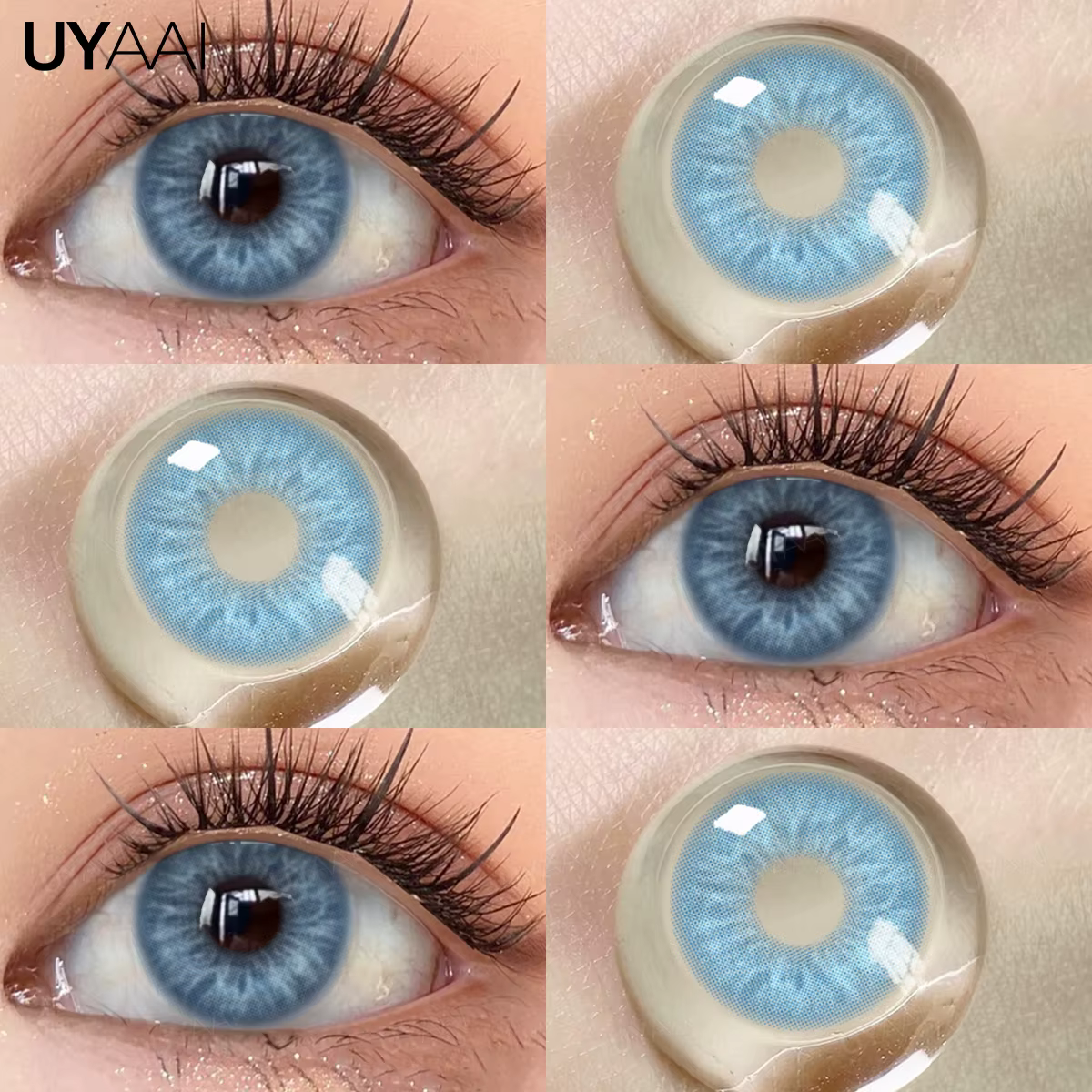 UYAAI nouvelles lentilles de contact colorées pour les yeux élèves de couleur verte Contacts oculaires bleus naturels