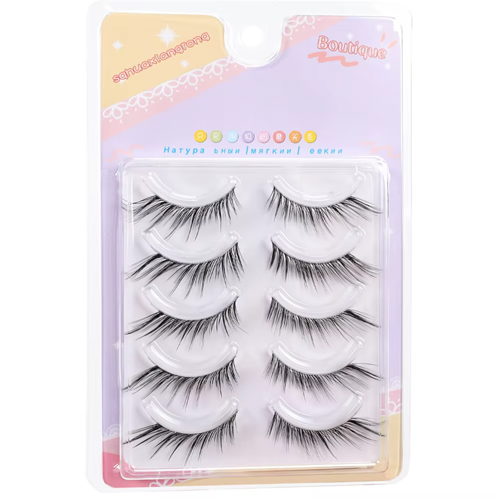 5 paires de faux cils de fée - Épais et d'aspect naturel