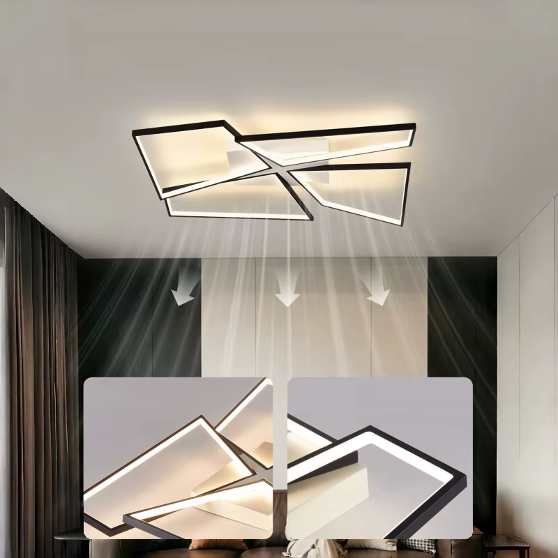Plafonnier de salon italien minimaliste rectangulaire moderne, luminaire créatif luxueux haut de gamme pour la pièce