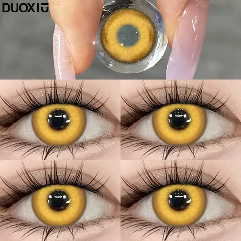 DUOXIU 2 pièces nouvelles lentilles de contact colorées pour les yeux Anime oeil avec degrés