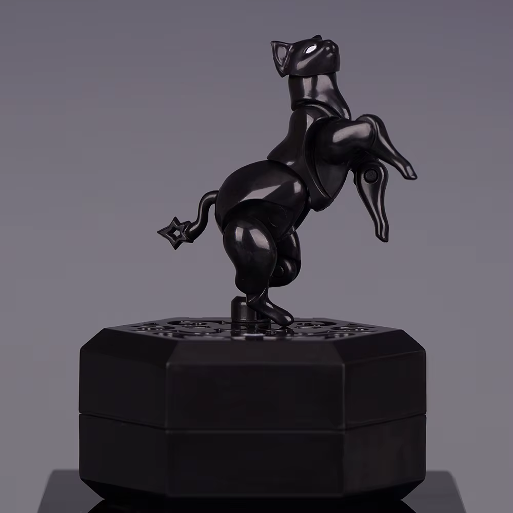 Modèle de chat noir et blanc, animal de compagnie à main, figurine d'action articulée, personnage de dessin animé, modèle de Base, articulations mobiles, outil de référence, jouet cadeau