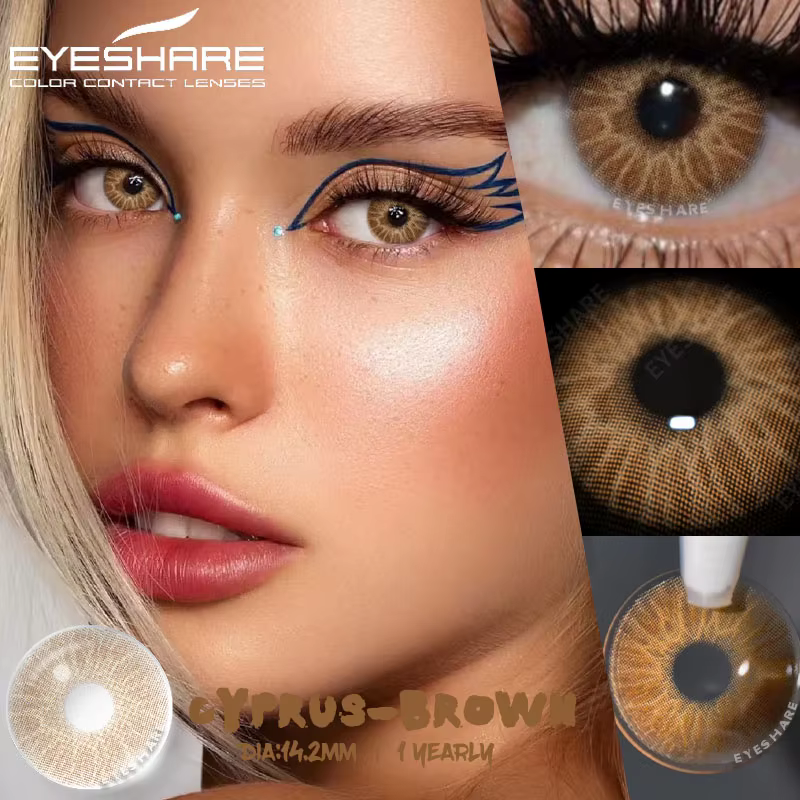 EYESHARE 1 paire de lentilles de contact colorées pour les yeux mode contacts oculaires gris