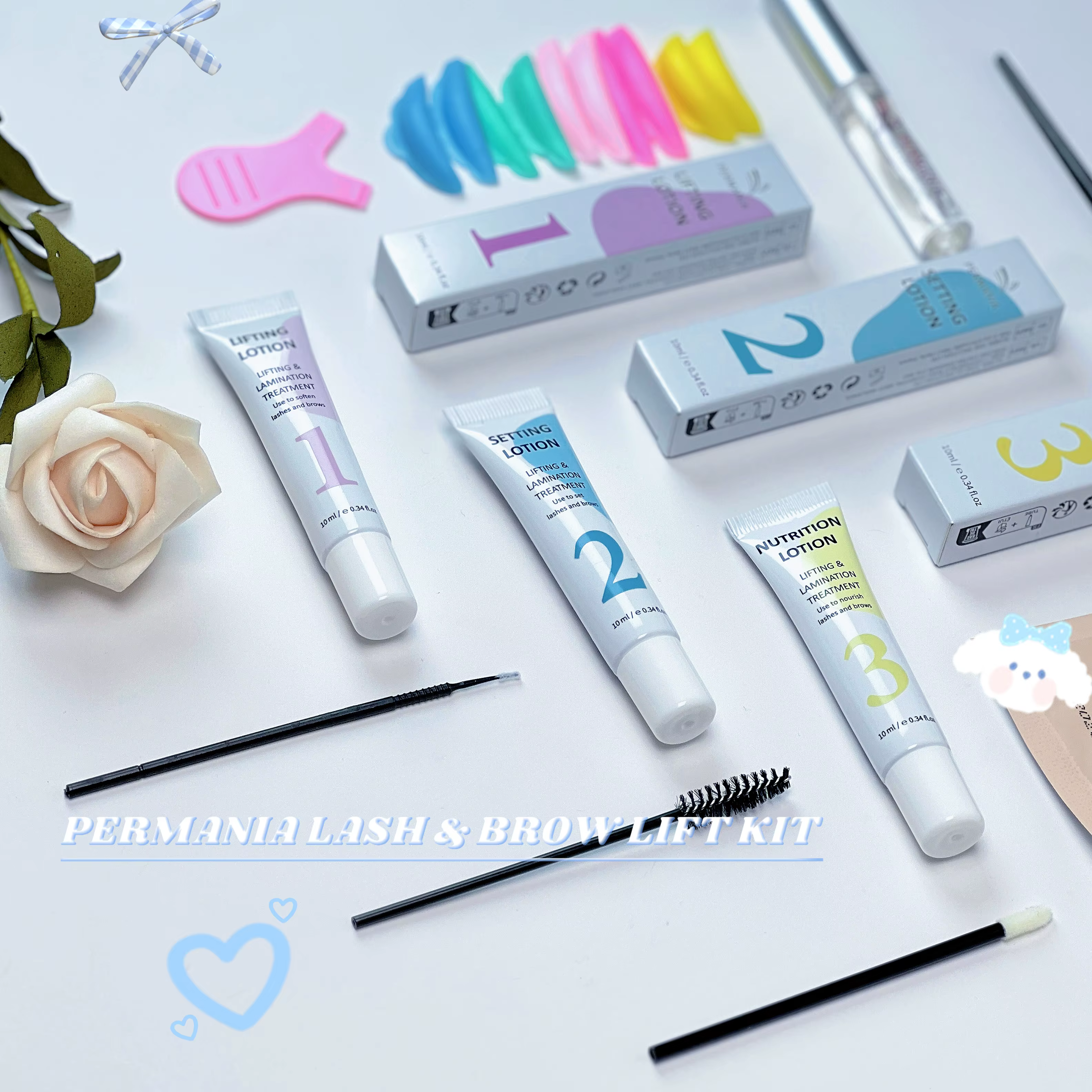 PERMANIA nouveau Kit de levage de cils Kit de stratification des sourcils facile à appliquer