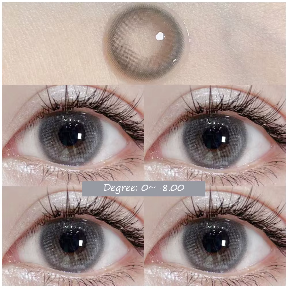 1 paire (2 pièces) lentilles de Contact marron naturel pour les yeux