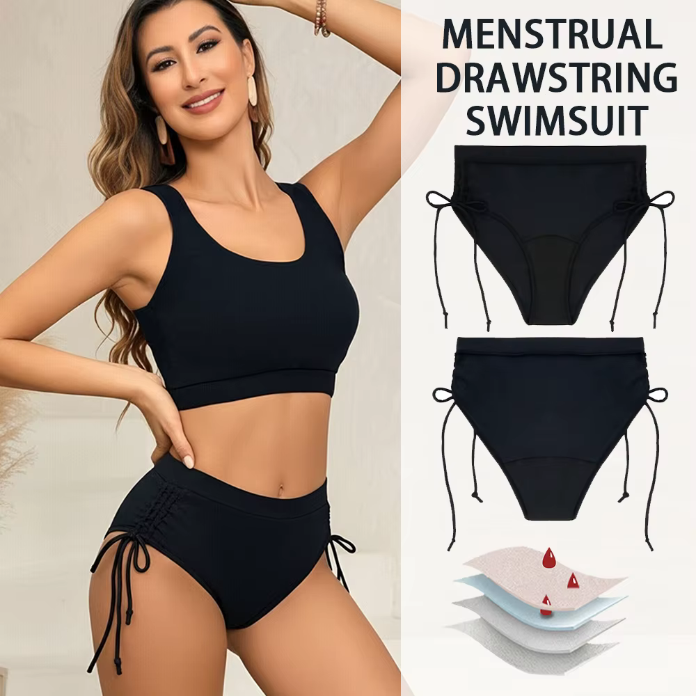 Culotte menstruelle taille haute pour homme, maillot de bain à absorption rapide, bas de bikini imperméable, vêtements de plage absorbants, culotte de règles