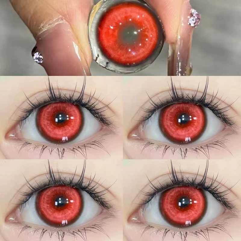 DUOXIU 2 pièces nouvelles lentilles de contact colorées pour les yeux Anime oeil avec degrés