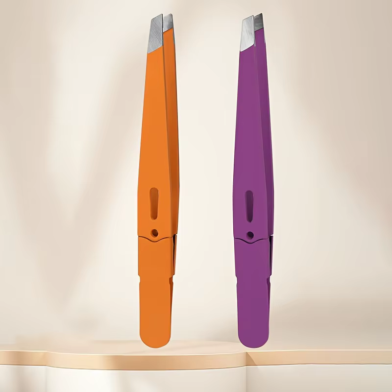 Pince à épiler sourcils en acier inoxydable couleur point d'interrogation