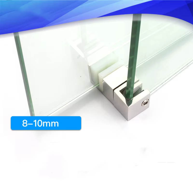 Accessoires de quincaillerie pour salle de bain : Butée fixe en acier inoxydable 304 pour porte coulissante de douche, butée de bascule pour double vitrage, curseur inférieur