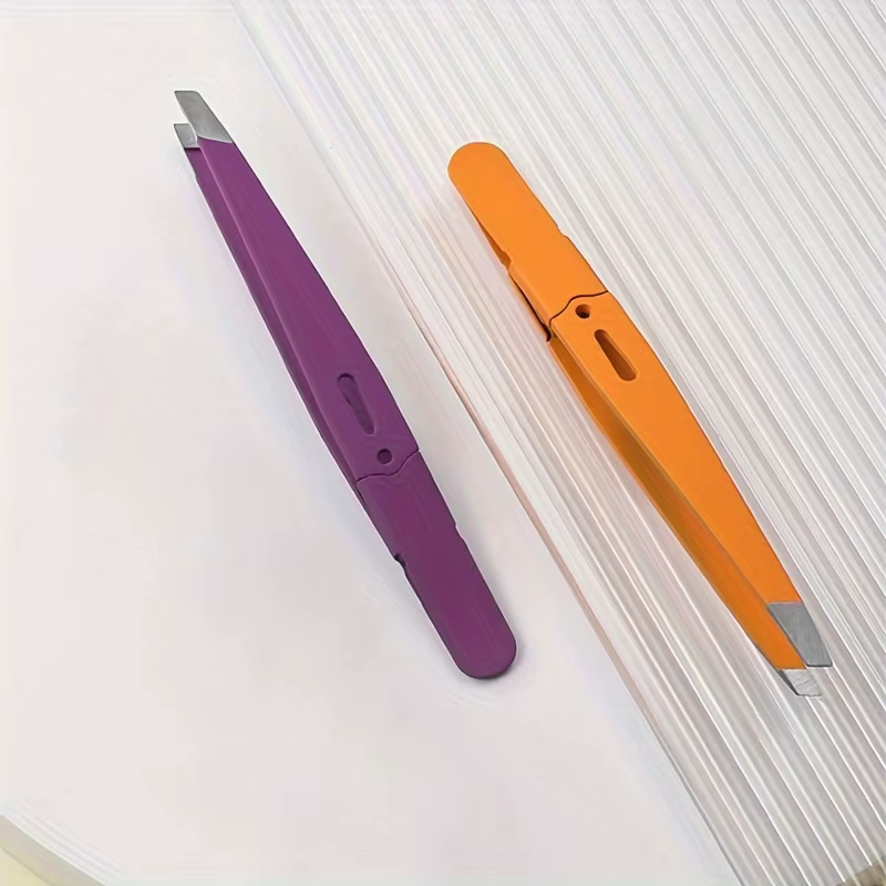 Pince à épiler sourcils en acier inoxydable couleur point d'interrogation