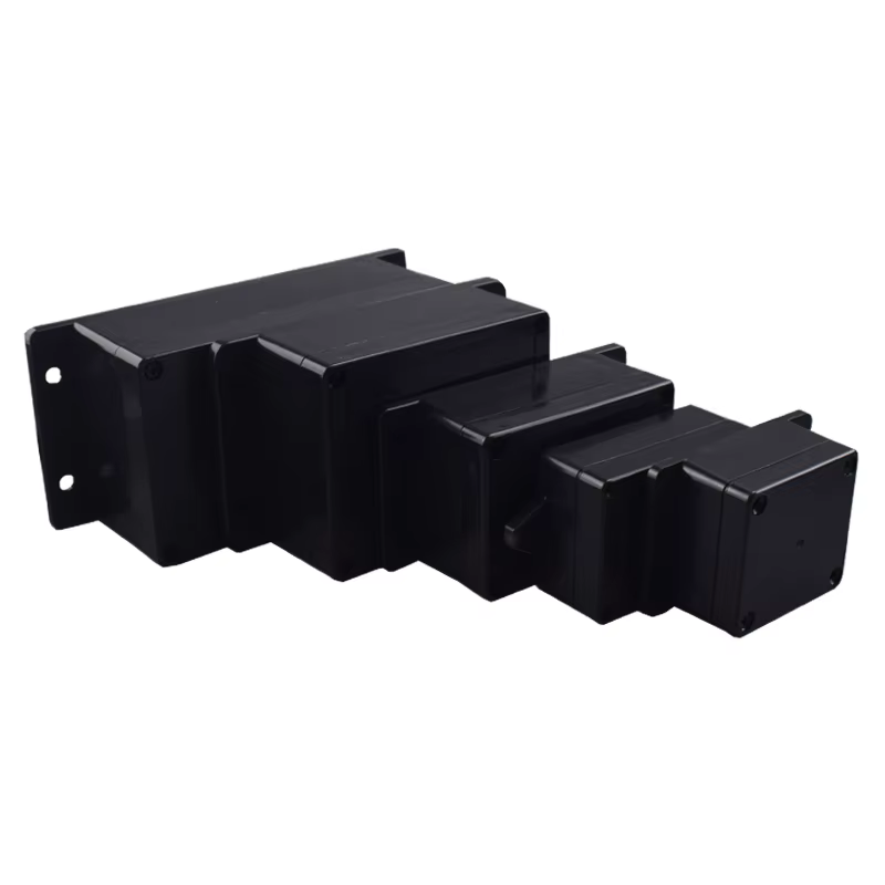 Boîtier de boîte étanche ABS, coffre-fort électronique, boîtes en plastique, boîte de jonction de fil noir, organisateur en plastique, boîtier étanche IP67
