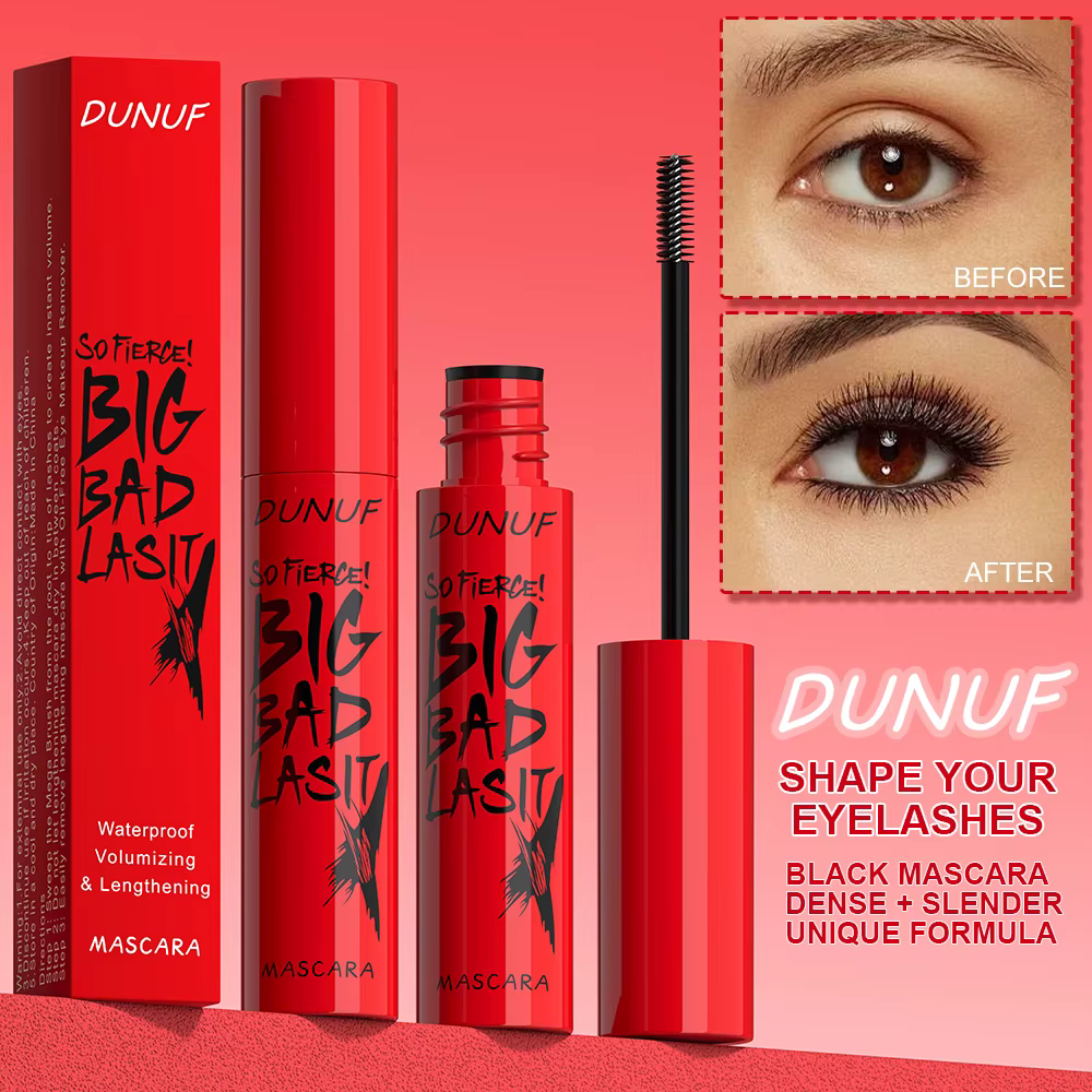 DUNUF 1 pièces Mascara longue durée mince épais imperméable boucle ne tache pas facilement résistant à la sueur et sans taches débutant amical