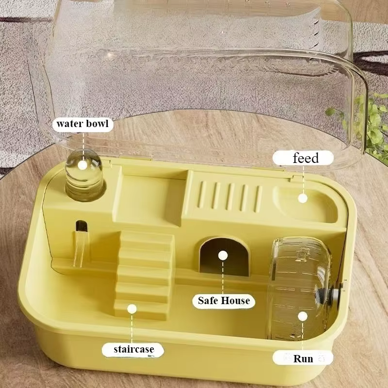 Cage à Hamster anti-mastication, grands accessoires pour Hamster, Cages et habitats, dessus ouvrable avec feuilles acryliques solides construites