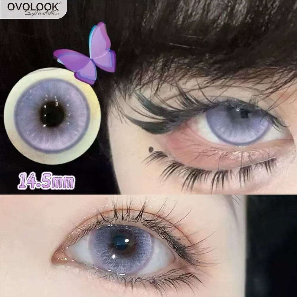 OVOLOOK - 2 paires de lentilles de contact colorées pour les yeux