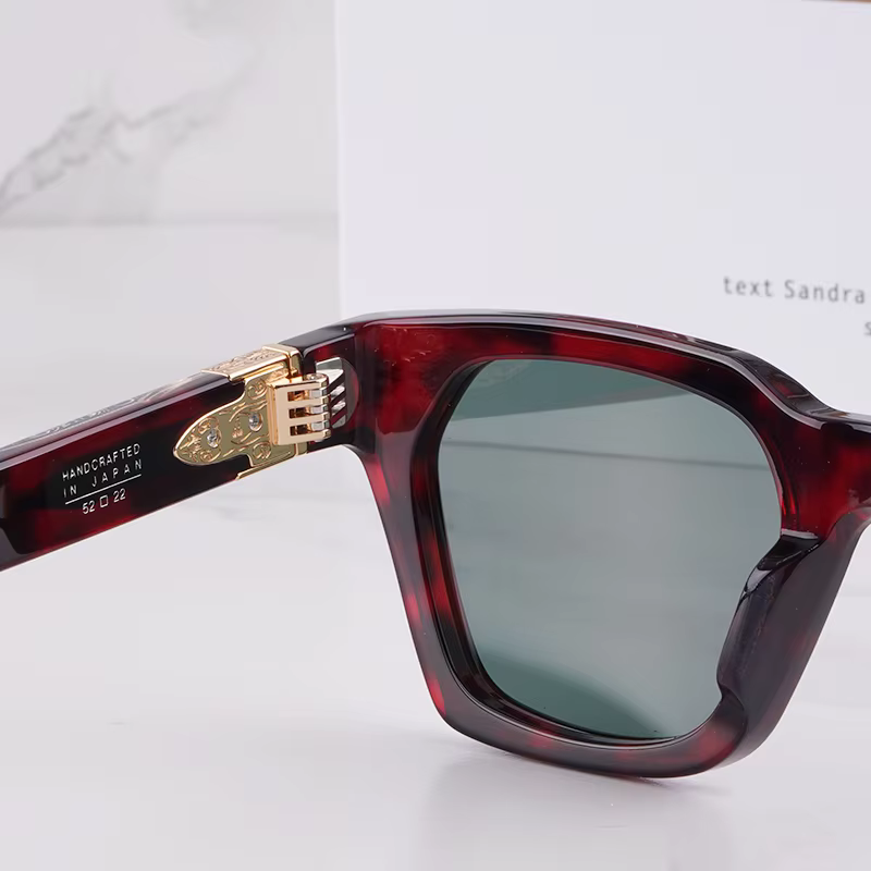 STERETT – Lunettes de soleil œil de chat vintage rouge écaille de tortue pour homme