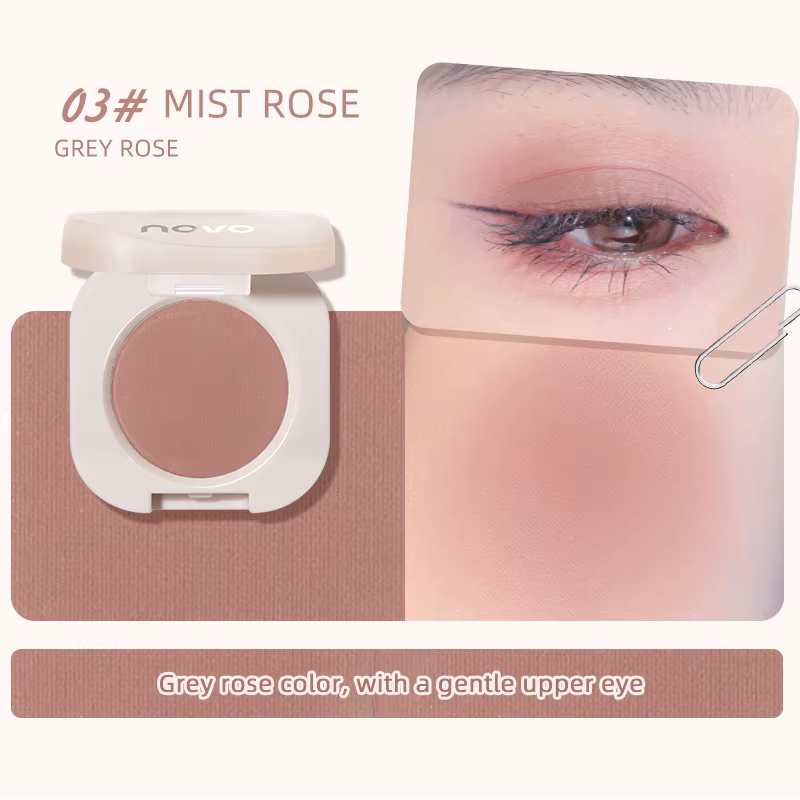 Diamant argent fard à paupières durable imperméable Monochrome brillant maquillage des yeux Palette miroitant mat gris
