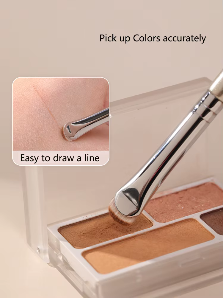 Pinceaux de maquillage pour les yeux incurvés, 1 pièce, pinceaux de maquillage de précision pour les paupières, aegyo sal, outils cosmétiques tranchants et fins pour petits yeux