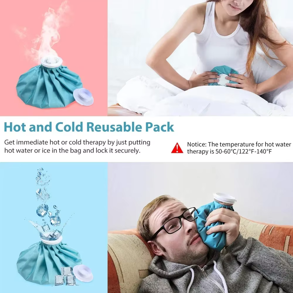 Paquets de sacs de glace pour les blessures Sacs de glace réutilisables Thérapie chaude et froide et soulagement de la douleur pour les blessures au genou et aux jambes Sac de glace étanche sans fuite