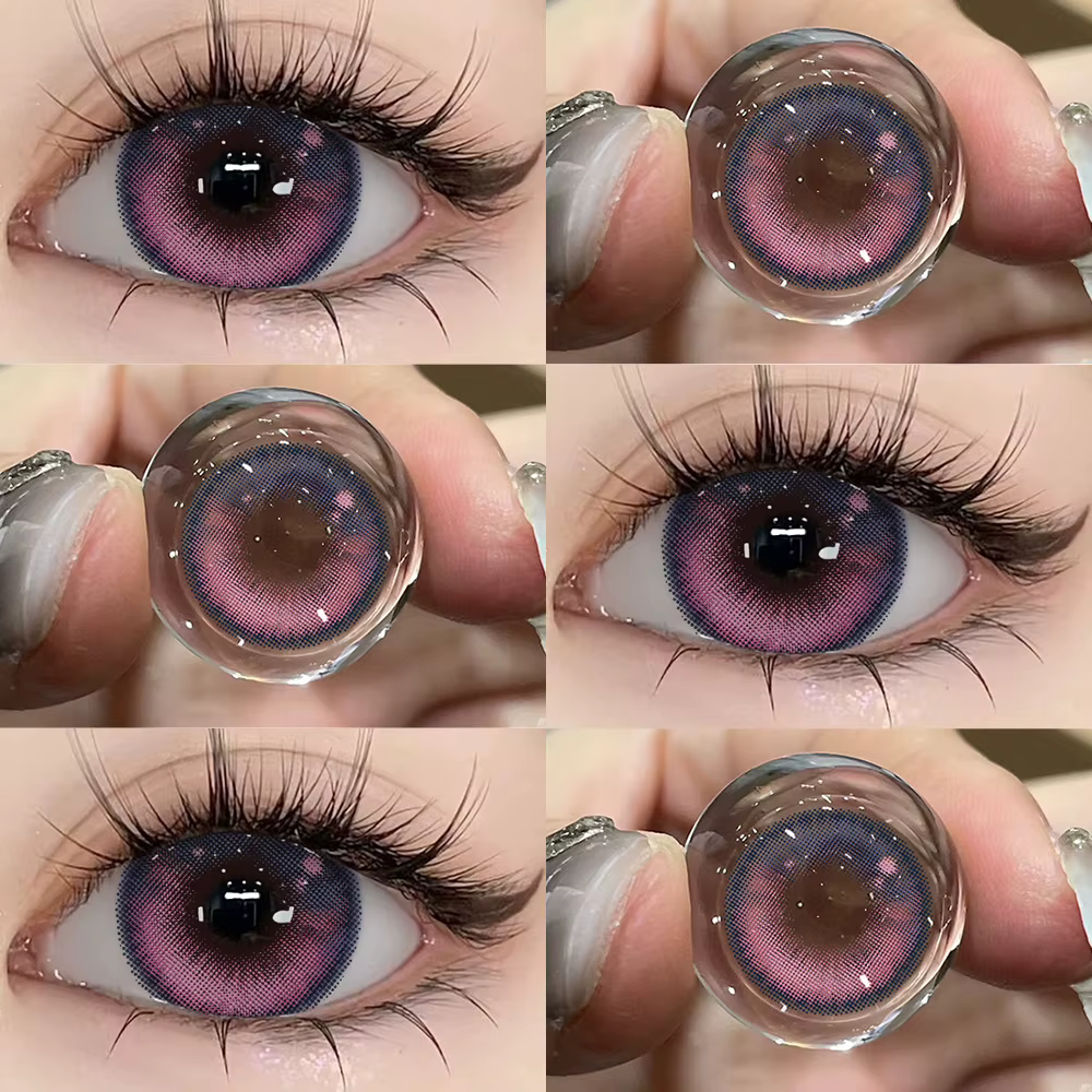 UYAAI 1 paire de lentilles violettes pour les yeux